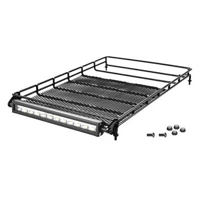 XEBRAD RC Ersatzteile P860016 Dachgepäckträger Mit Lichtleiste, for RGT, EX86100 Rock Cruiser Crawler Dachgepäckträger für Spielzeugautos von XEBRAD